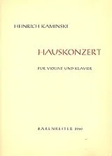 Heinrich Kaminski Notenblätter Hauskonzert