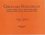 Girolamo Alessandro Frescobaldi Notenblätter Orgel- und Klavierwerke Band 1