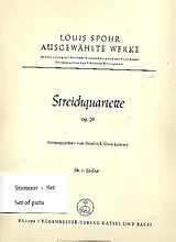 Ludwig (Louis) Spohr Notenblätter Streichquartett Es-Dur op.29,1