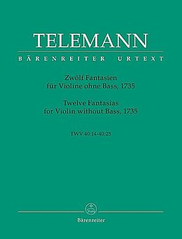 Georg Philipp Telemann Notenblätter 12 Fantasien TWV40-14-40-25