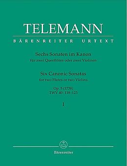 Georg Philipp Telemann Notenblätter 6 Sonaten im Kanon op.5 Band 1 (Nr.1-3)