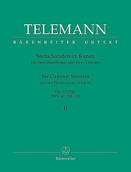 Georg Philipp Telemann Notenblätter 6 Sonaten im Kanon op.5 Band 2