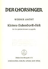 Werner Gneist Notenblätter Kleines Eichendorff-Heft
