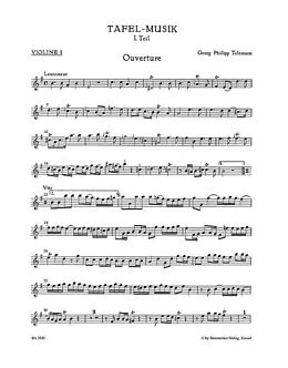 Georg Philipp Telemann Notenblätter Tafelmusik 1 TWV55-e1 für 2 Flöten