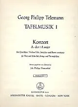 Georg Philipp Telemann Notenblätter Konzert A-Dur für Flöte, Violine