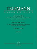 Georg Philipp Telemann Notenblätter Quartett d-Moll für 2 Flöten