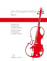 Johann Christoph Friedrich Bach Notenblätter Sonate G-Dur