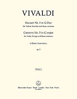 Antonio Vivaldi Notenblätter Concerto G-Dur op.3,3