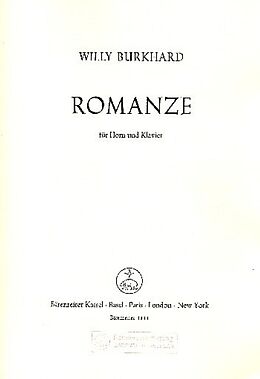 Willy Burkhard Notenblätter Romanze F-Dur (1945)