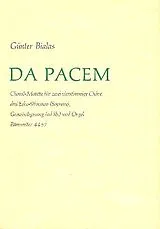 Günter Bialas Notenblätter Da pacem für 3 Soprane, 2 gem Chöre