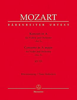 Wolfgang Amadeus Mozart Notenblätter Konzert A-Dur KV219 für Violine und Orchester