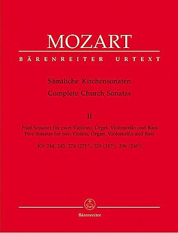 Wolfgang Amadeus Mozart Notenblätter Sämtliche Kirchensonaten Band 2