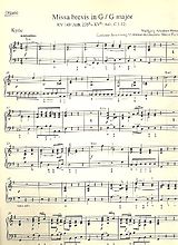 Wolfgang Amadeus Mozart Notenblätter Missa brevis G-Dur KV140 für Soli