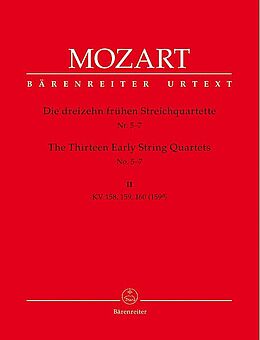 Wolfgang Amadeus Mozart Notenblätter 13 frühe Streichquartette Band 2 KV158-160