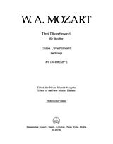 Wolfgang Amadeus Mozart Notenblätter 3 Divertimenti KV136-138