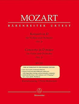 Wolfgang Amadeus Mozart Notenblätter Konzert D-Dur KV211 für Violine