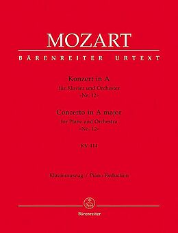 Wolfgang Amadeus Mozart Notenblätter Konzert A-Dur KV414