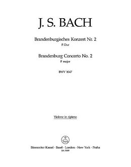 Johann Sebastian Bach Notenblätter Brandenburgisches Konzert F-Dur Nr.2