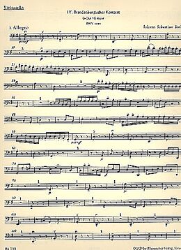 Johann Sebastian Bach Notenblätter Brandenburgisches Konzert G-Dur