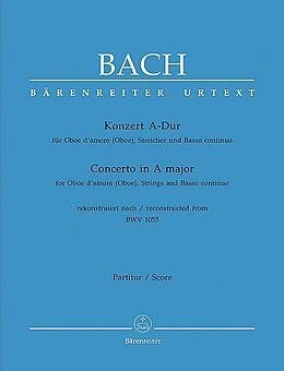 Johann Sebastian Bach Notenblätter Konzert A-Dur BWV1055 für
