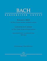 Johann Sebastian Bach Notenblätter Konzert c-Moll BWV1060 für Oboe