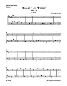 Johann Sebastian Bach Notenblätter Missa F-Dur BWV233 für Soli, gem Chor