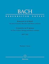 Johann Sebastian Bach Notenblätter Konzert d-Moll BWV1043 für