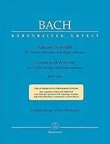 Johann Sebastian Bach Notenblätter Konzert a-Moll BWV1041
