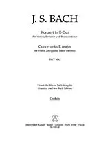 Johann Sebastian Bach Notenblätter Konzert E-Dur BWV1042