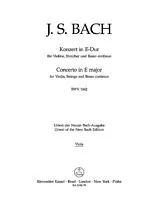 Johann Sebastian Bach Notenblätter Konzert E-Dur BWV1042