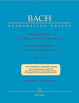 Johann Sebastian Bach Notenblätter Konzert E-Dur BWV1042 für Violine
