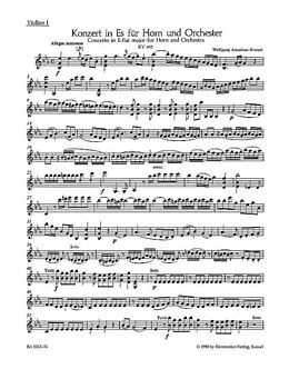 Wolfgang Amadeus Mozart Notenblätter Konzert Es-Dur Nr.4 KV495 für Horn