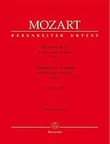 Wolfgang Amadeus Mozart Notenblätter Konzert D-Dur KV412