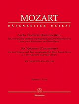 Wolfgang Amadeus Mozart Notenblätter 6 Notturni (Kanzonetten) KV346, KV436-KV439, KV549