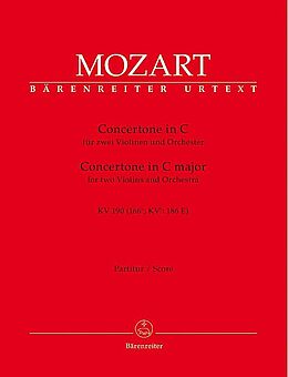 Wolfgang Amadeus Mozart Notenblätter Concertone c-dur kv190 fuer