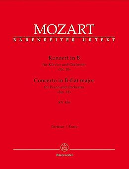 Wolfgang Amadeus Mozart Notenblätter Konzert B-Dur Nr.18 KV456