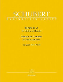 Franz Schubert Notenblätter Sonate A-Dur D574 op.post.162