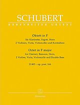 Franz Schubert Notenblätter Oktett F-Dur D803 Oppost.166 für