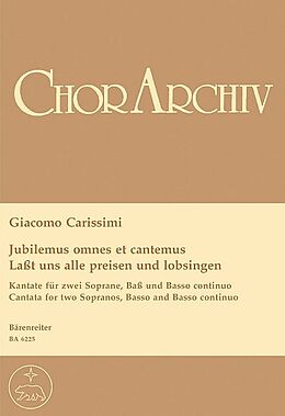 Giovanni Giacomo Carissimi Notenblätter Jubilemus omnes et cantemus