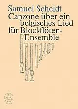 Samuel Scheidt Notenblätter Canzone über ein belgisches Lied