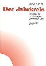 Hugo Distler Notenblätter Der Jahrkreis op.5 (Auswahl)