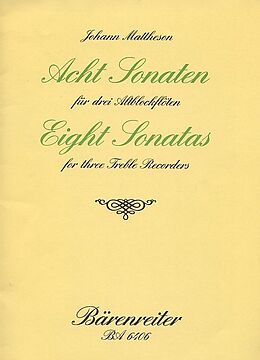 Johann Mattheson Notenblätter 8 Sonaten