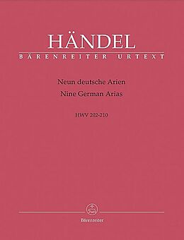 Georg Friedrich Händel Notenblätter 9 deutsche Arien HWV202-210
