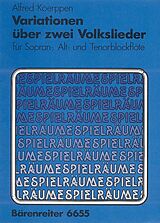 Alfred Koerppen Notenblätter Variationen über 2 Volkslieder