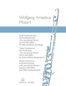 Wolfgang Amadeus Mozart Notenblätter Ah vous dirai-je Maman nach KV265