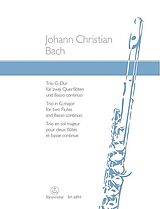 Johann Christian Bach Notenblätter Trio G-Dur für 2 Flöten und Bc