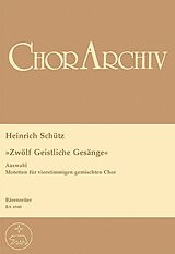 Heinrich Schütz Notenblätter 12 geistliche Gesänge (Auswahl)