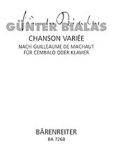 Günter Bialas Notenblätter Chanson variée nach Guilleaume de