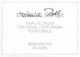 Daniel Roth Notenblätter FINAL TE DEUM FUER ORGEL