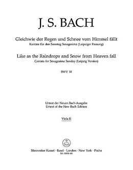 Johann Sebastian Bach Notenblätter Gleichwie der Regen und Schnee vom Himmel